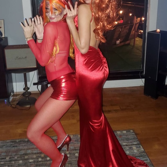 Mermaid Red Dress Jessica Rabbit - Picture 2 of 3
